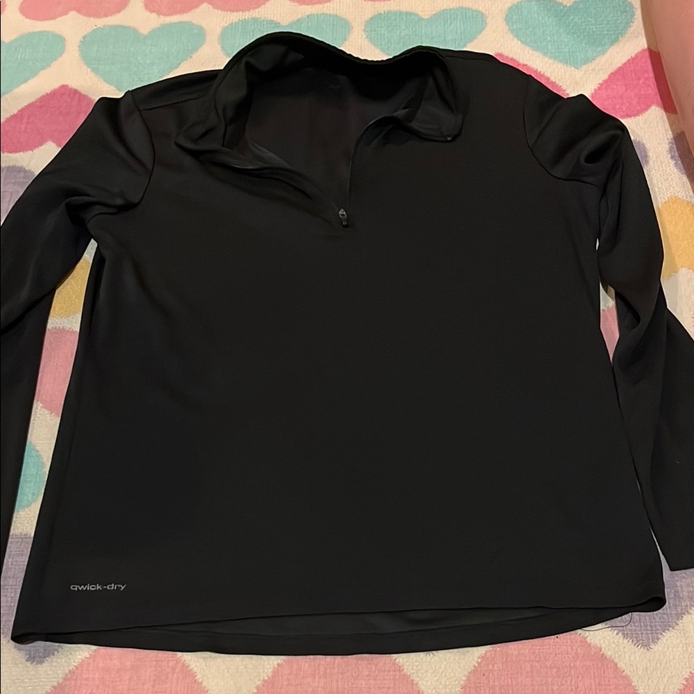 Black Quick-Dry Long Sleeve Top Medium Preloved